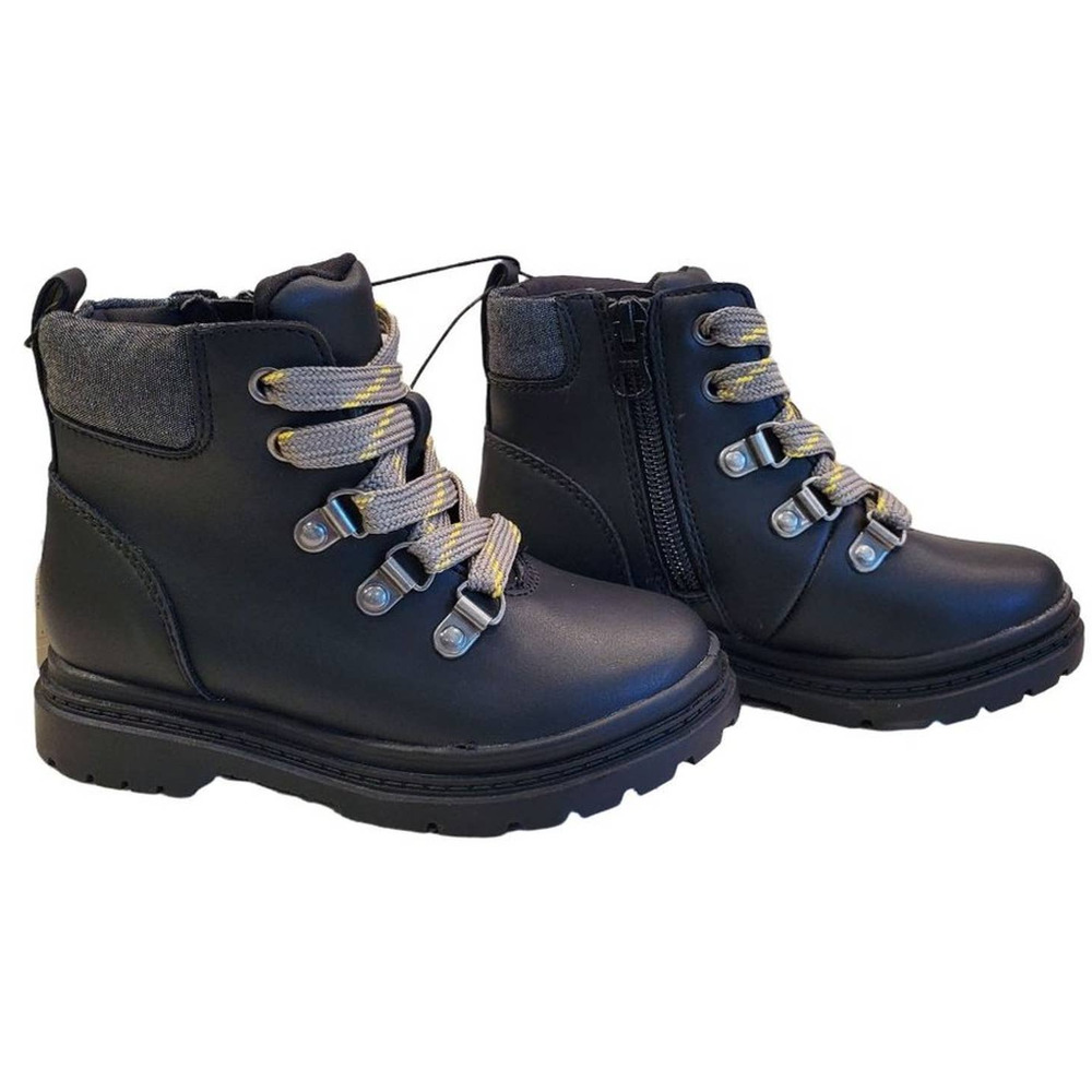 Cat and Jack Boots Childrens Black Boots Cat and Jack Atlas Lace Up Combat Boots